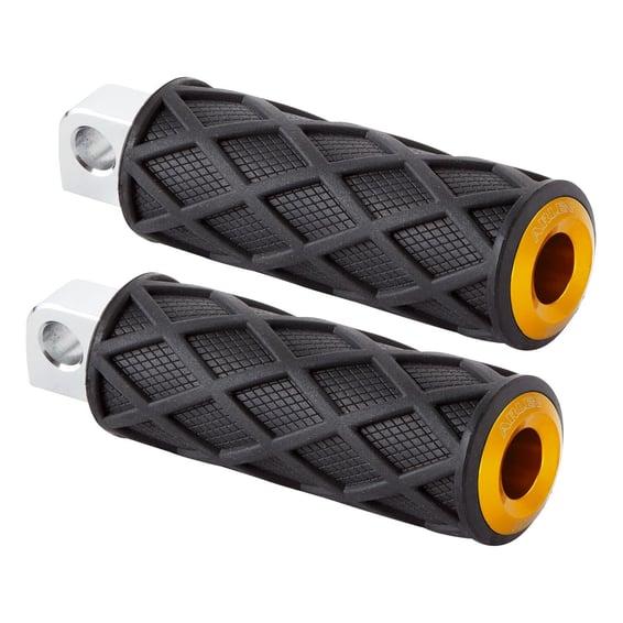 Diamond foot peg set. Gold