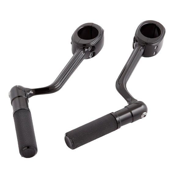 forged highway peg mounts. With pegs. Black