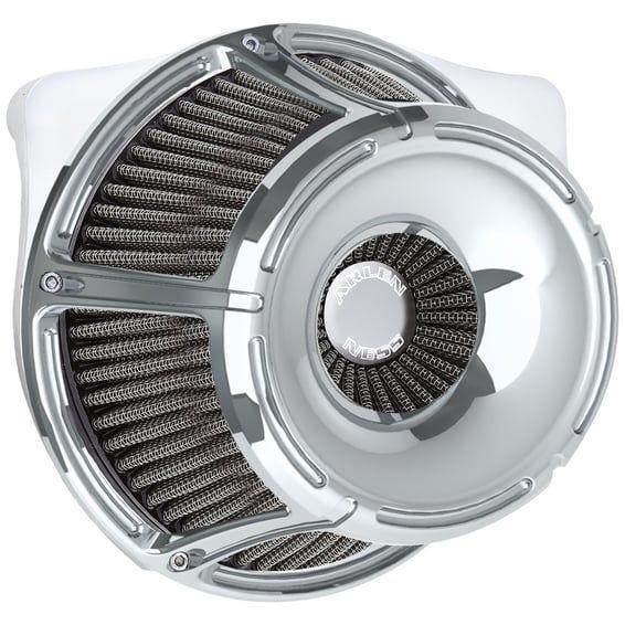 inverted air cleaner kit 'Slot Track'. Chrome