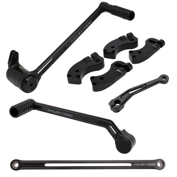 +3" extended foot control kit. Black