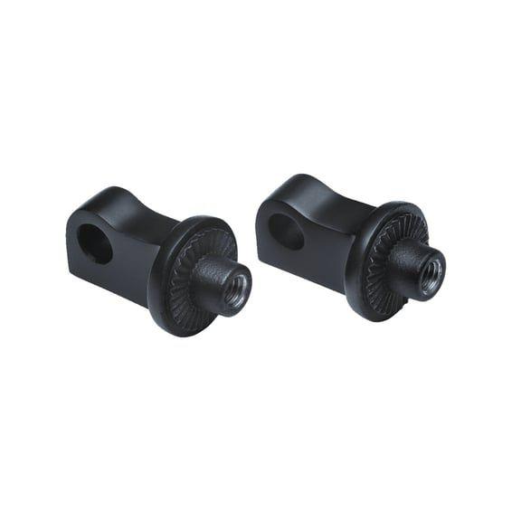 Splined male mount peg adapters