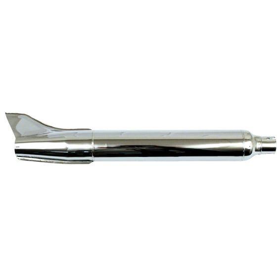 58-66 OEM style rocket Fishtail muffler 28" long chrome