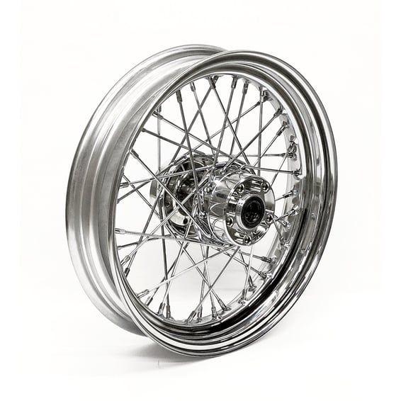 3.00 x 16 rear wheel 40 spokes chrome