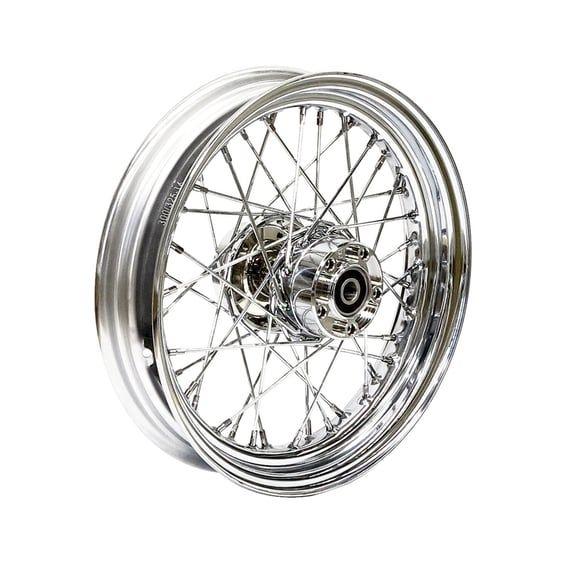3.00 x 16 rear wheel 40 spokes chrome