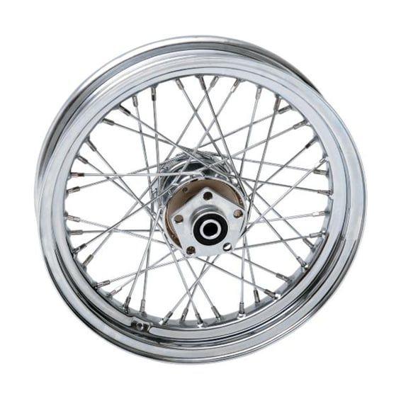 3.00 x 16 rear wheel 40 spokes chrome