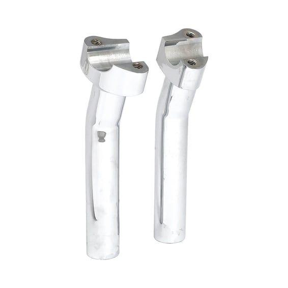 Forged aluminum risers pullback, 7" rise. Chrome