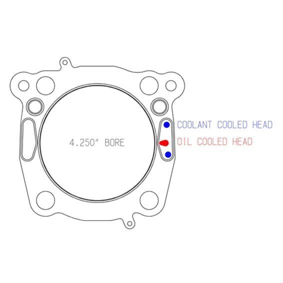 cylinder head gasket set. .030" MLS 4.250" bore