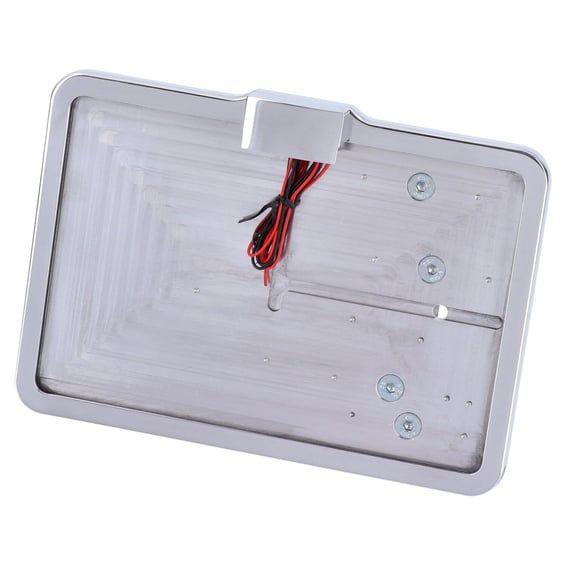 'slide-in' license plate bracket. Side mount, polished