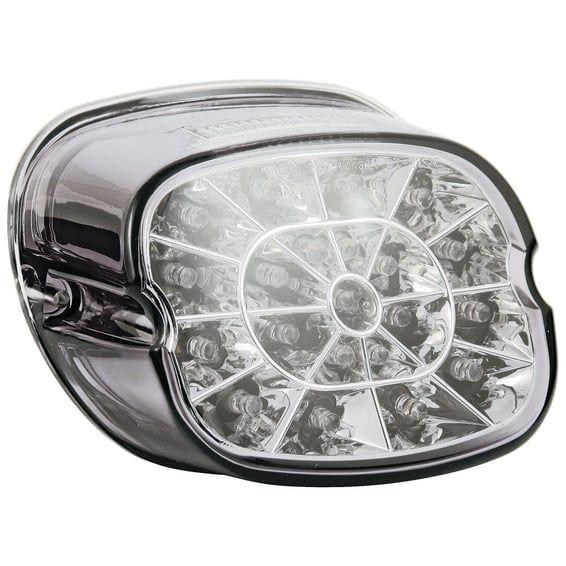 Laydown 'shark tooth' spider LED taillight. Light smoke lens