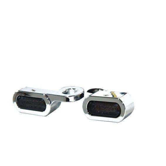 Fastline, below bar LED turn signal set. Chrome
