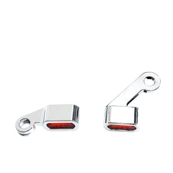 Fastline, below bar LED turn signal set. Chrome, amber lens