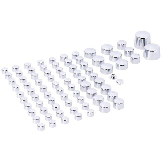 Smoothtopps, push-on cover set (81pc). Chrome