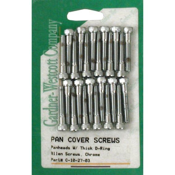 GW, Panhead rocker cover screw kit. Chrome allen. Long