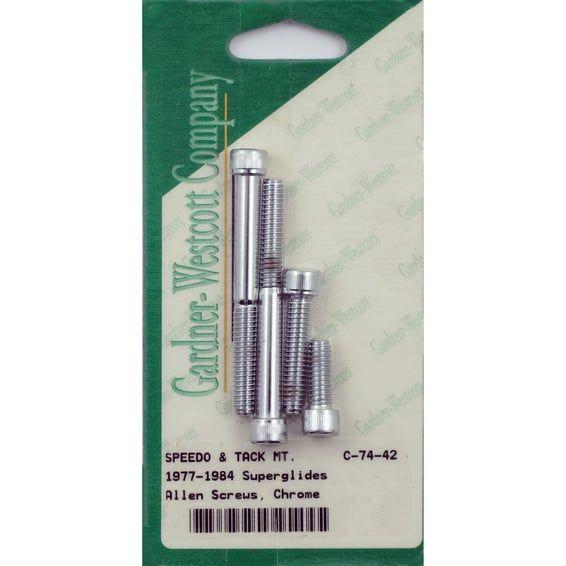 Gardner-Wescott, dash mounting kit. Chrome Allen head