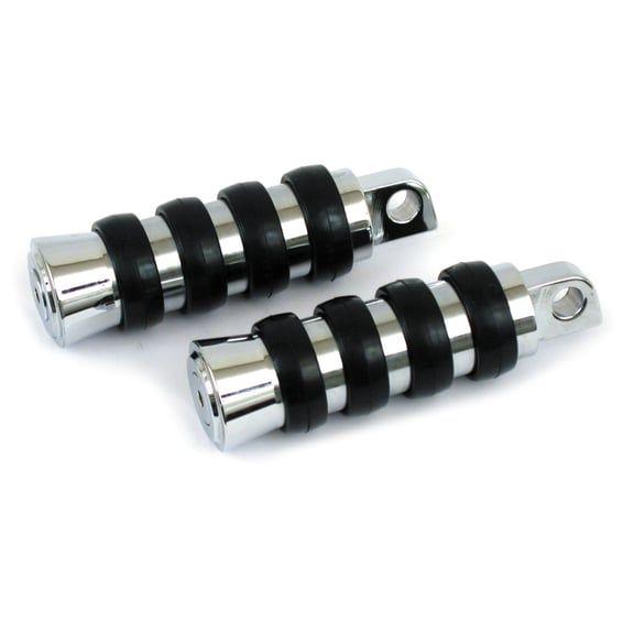 Cushion band foot pegs, small diameter. Chrome