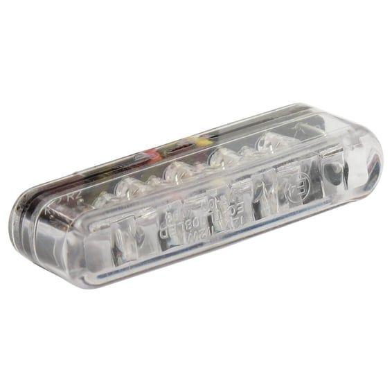 Shorty LED taillight. horizontal use. Clear lens