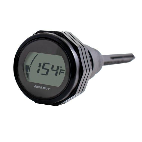 KOSO, oil tank dipstick with display. Black body