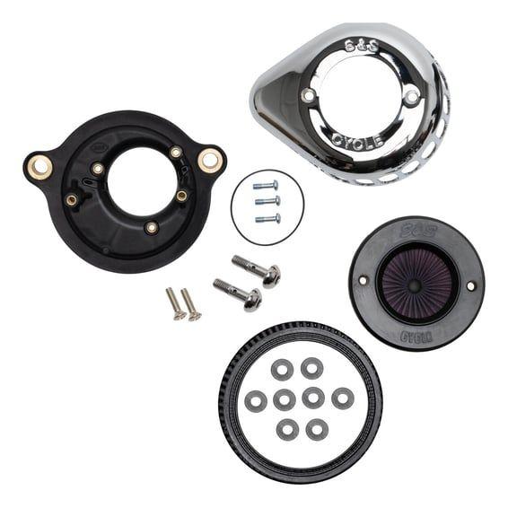 'Air Stinger Stealth' air cleaner kit. Teardrop, chrome