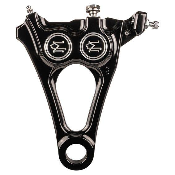 PM, 4-piston one-piece caliper/bracket, rear. Black CC