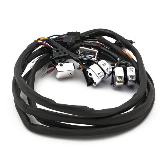 Handlebar switch & wiring kit. Radio. Chrome