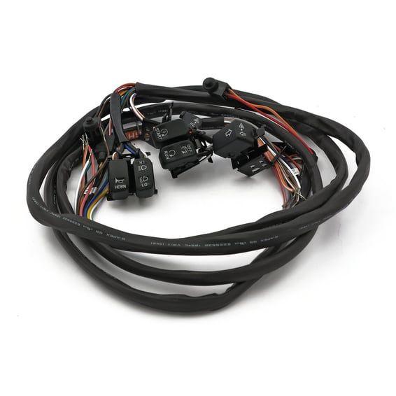 Handlebar switch & wiring kit. Radio. LED. Black