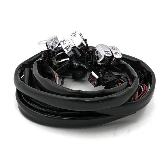 Handlebar switch & wiring kit. Standard. Chrome