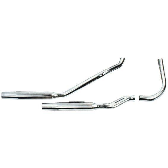 Tapered exhaust (38"). Chrome