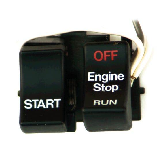 Run/off/start, handlebar switch set. Black