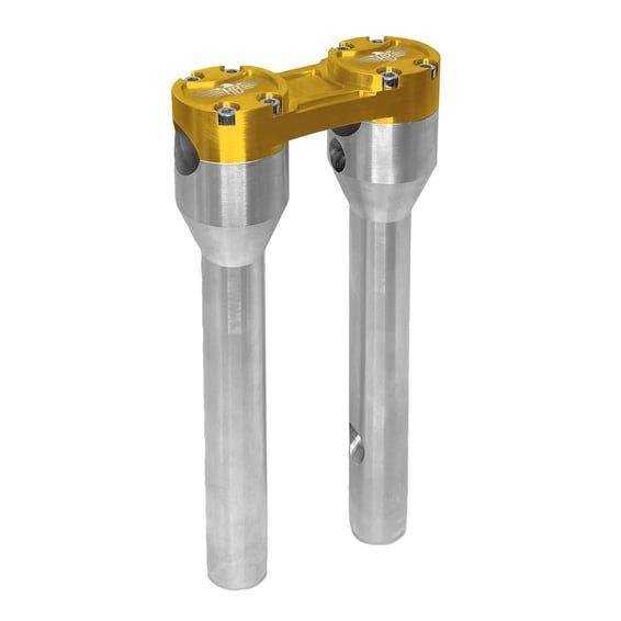 Clubstyle straight risers 8". Silver/Gold