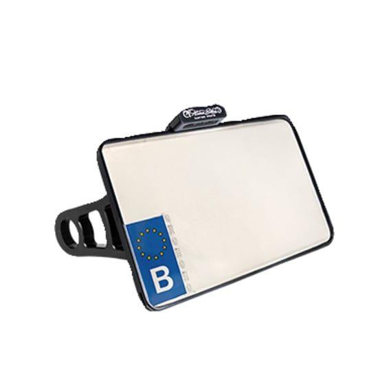 side mount license plate bracket. Black