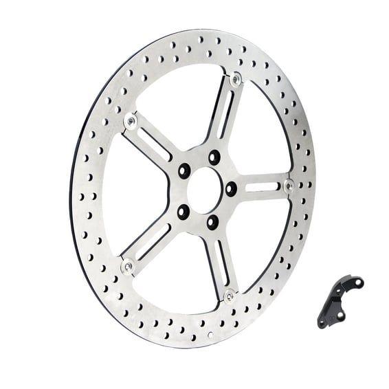 15" Jagged front Big Brake rotor kit. Right side