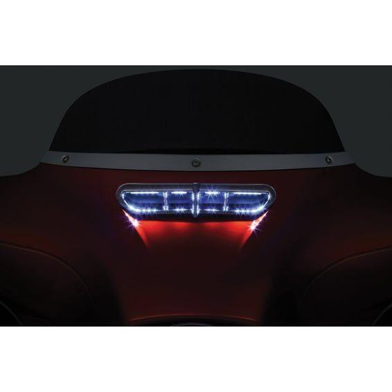 LED fairing vent accent. Chrome