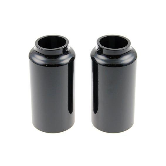 2-piece lower fork tube cover kit. Gloss black