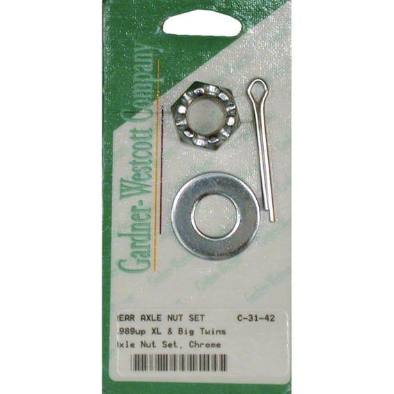 Castle nut kit, rear axle