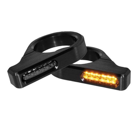 ZC-Line Classic LED fork turn signal set. Black