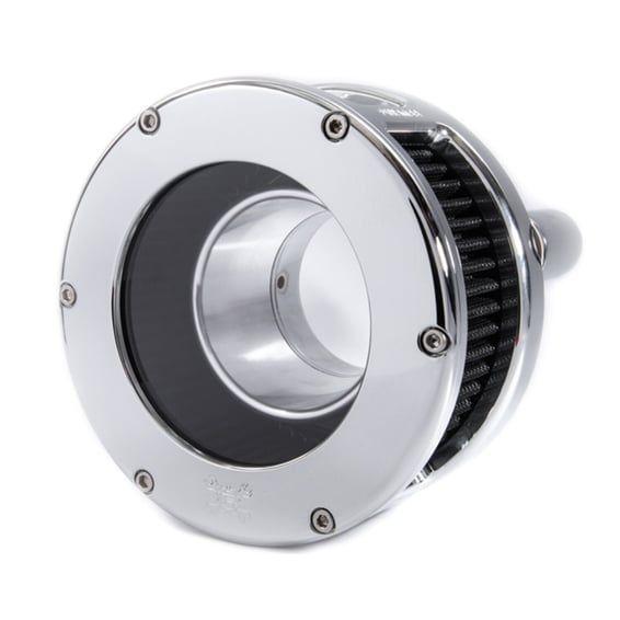 BA air cleaner. Chrome. Black filter. Clear cover