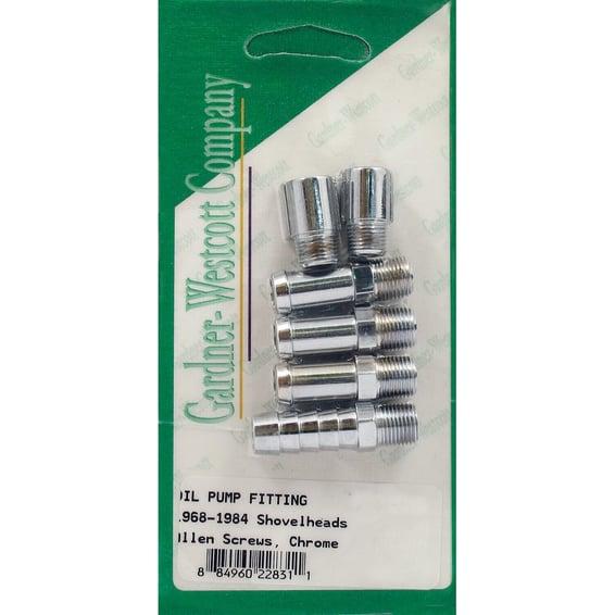 oil pump line fitting kit. Chrome