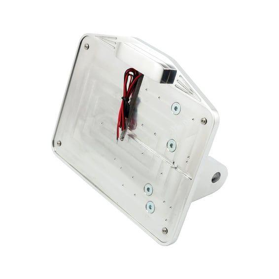 Dyna shock mount license plate bracket kit EU. Polished