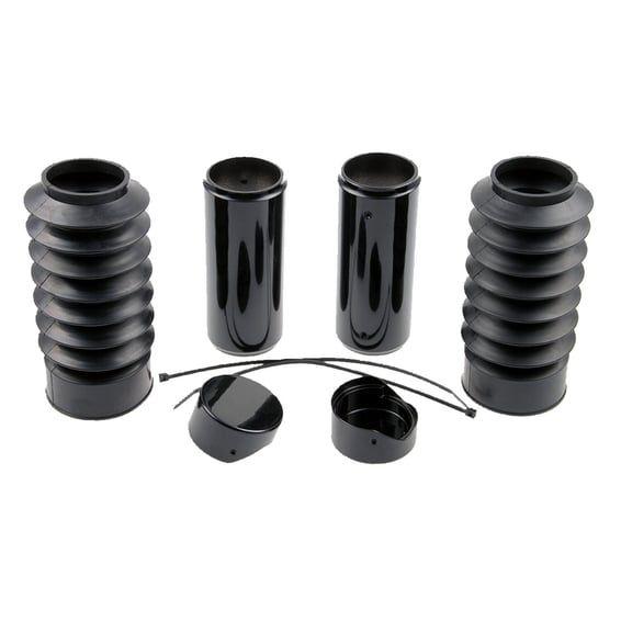 6-piece fork tube cover kit. Gloss black