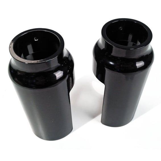 2-piece lower fork tube cover kit, gloss black