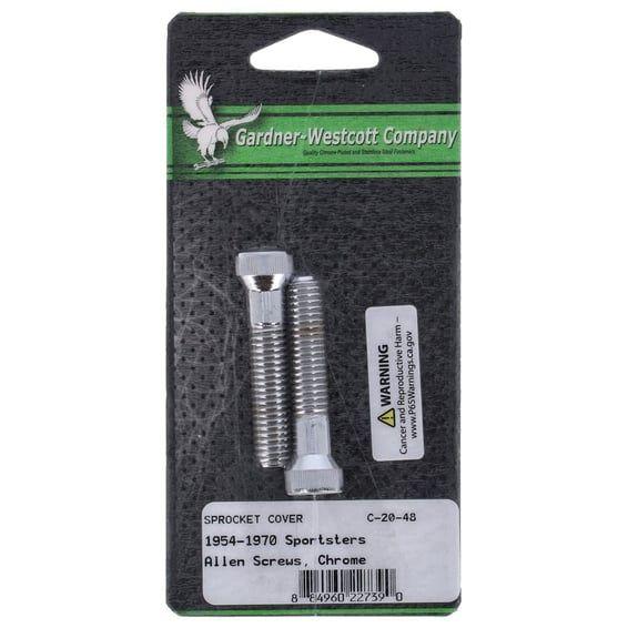 GW, sprocket cover mount kit. Chrome Allen head