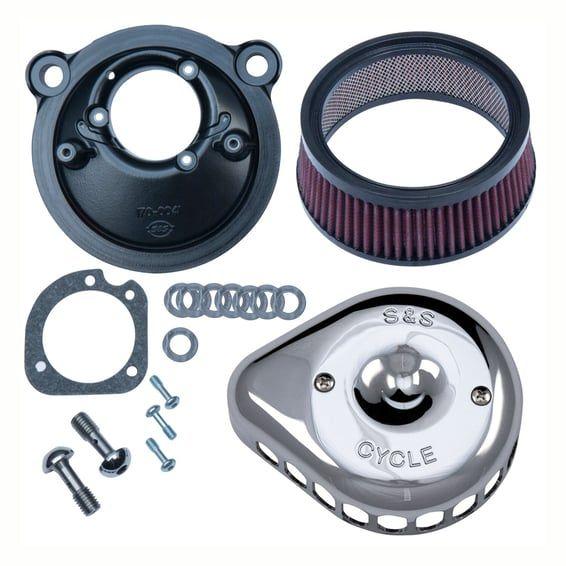Mini Teardrop Stealth air cleaner kit. Chrome