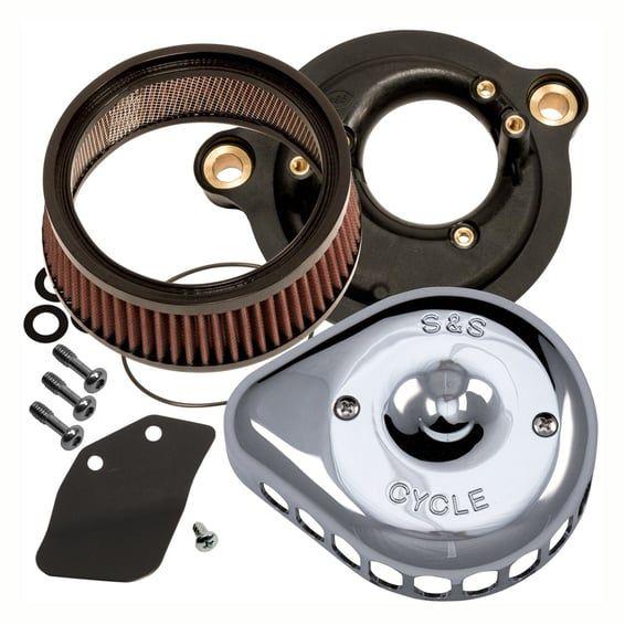 Mini Teardrop Stealth air cleaner kit. Chrome