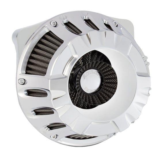 inverted air cleaner kit 'Deep Cut'. Chrome