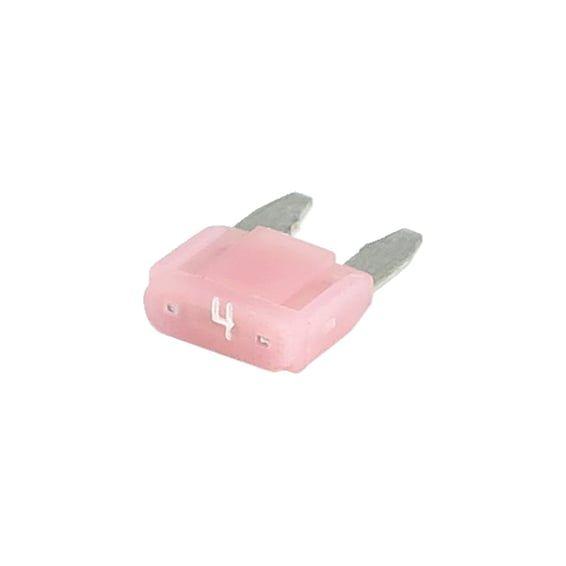 Mini fuse with LED indicator. Pink, 4A