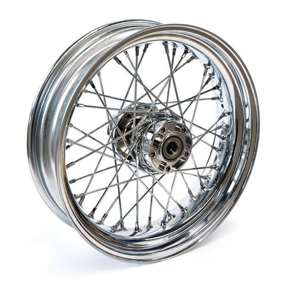 4.50 x 17 rear wheel 40 spokes chrome