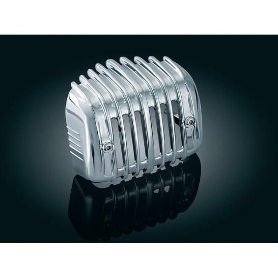 Voltage regulator/recifier cover. Chrome