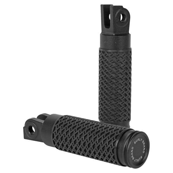 Slash Cut rider foot peg set. Black