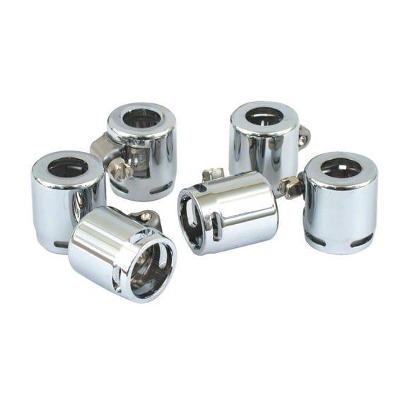Smooth hose clamps, 3/8". Chrome Slotted