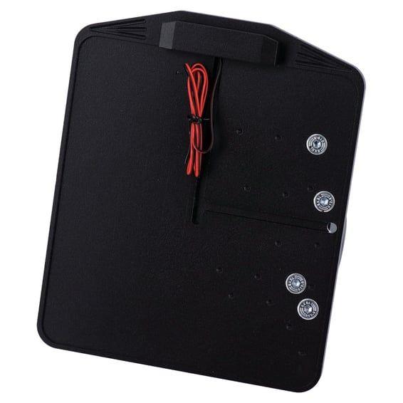 side mount license plate bracket. Black powder coated